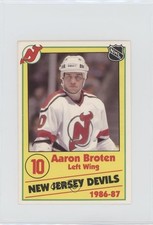 1986-87 New Jersey Devils Police Aaron Broten #10 1d3