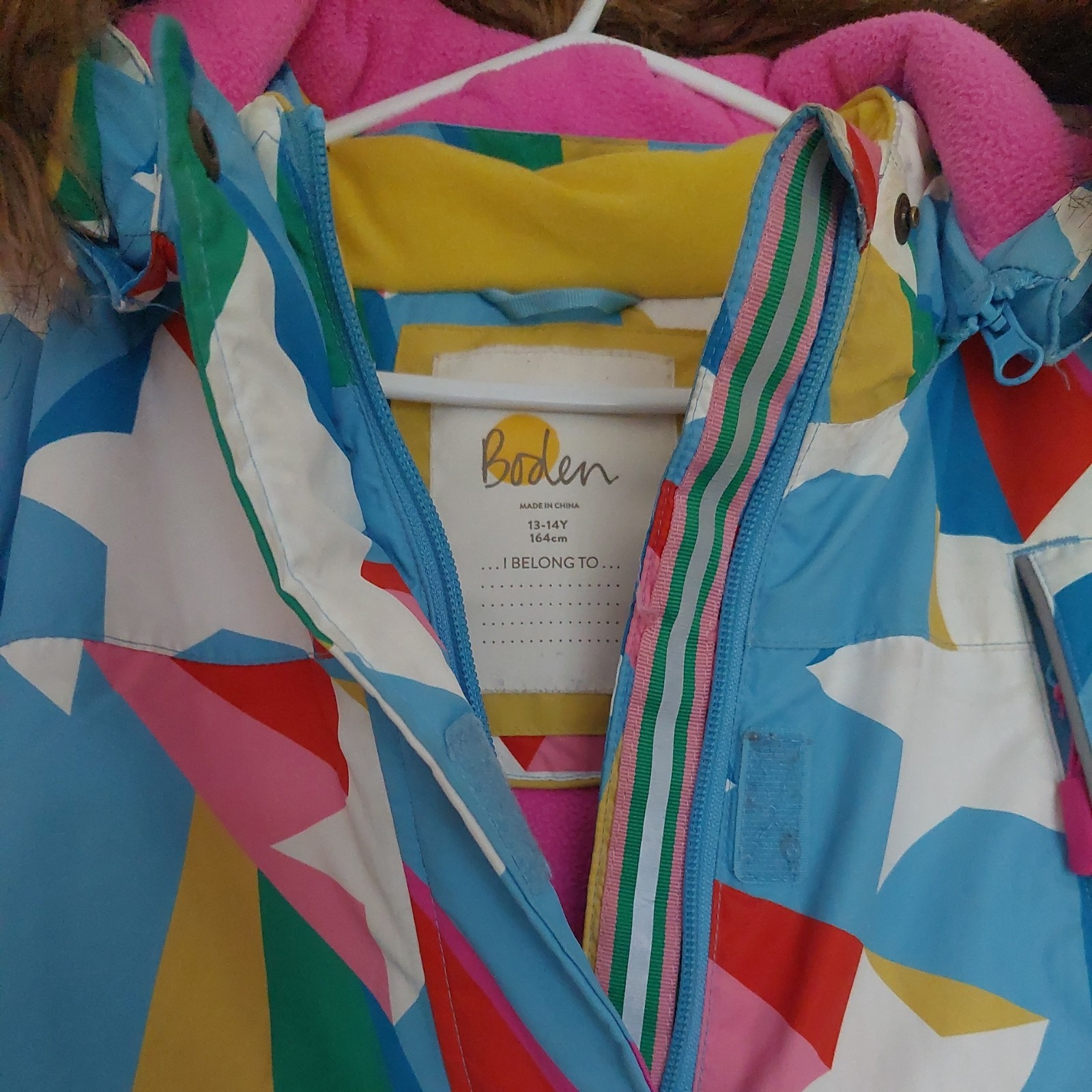 Mini Boden Girls Waterproof Coat Ski Jacket All Weather Stars,Age 13-14,VGC image 6