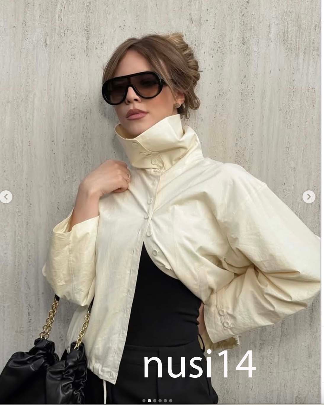 MASSIMO DUTTI NEW WOMAN Cotton jacket with button details CREAM S,M,L 6788/898 thumbnail 2