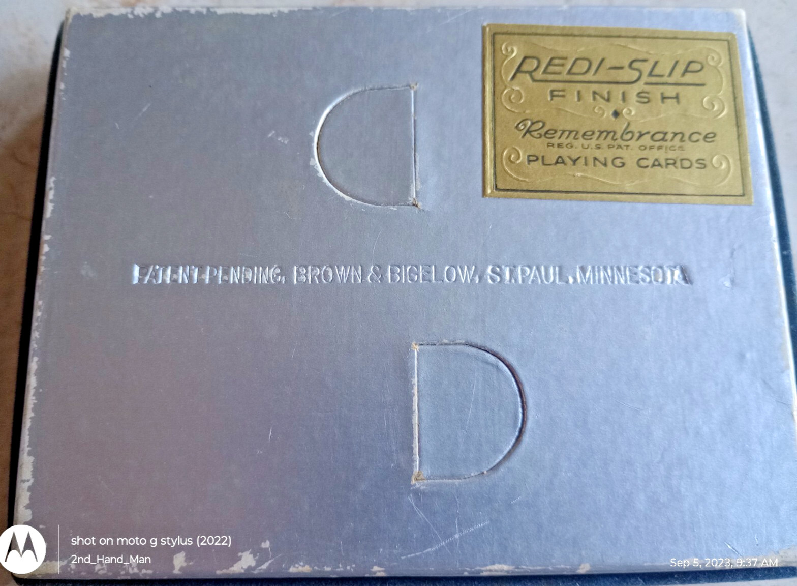 BROWN & BIGELOW REDISLIP PLAYING CARDS/SWAP/BRIDGE DECKS: MERRITT, CHAPMAN SCOTT