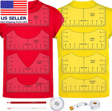 12Pcs Tshirt Ruler Guide for Vinyl Alignment, T Shirt Measurement Accessories To