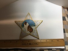 Handmade Wooden Handpainted COLLIE Christmas Star Ornament/Plaque/Magnet