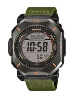 CASIO PRO TREK PRW-69YB-3JF Radio Solar Triple Sensor Khaki Cordura Y870185