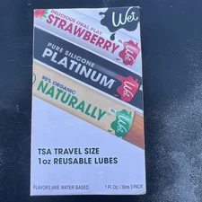 Wet Assortment Sampler 3 Pack Collection Lube Personal Lubricant Exp 2/05/2026