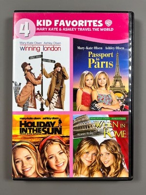 4 Kid Favorites: Mary-Kate & Ashley Travel The World (4-Disc DVD, 2001)