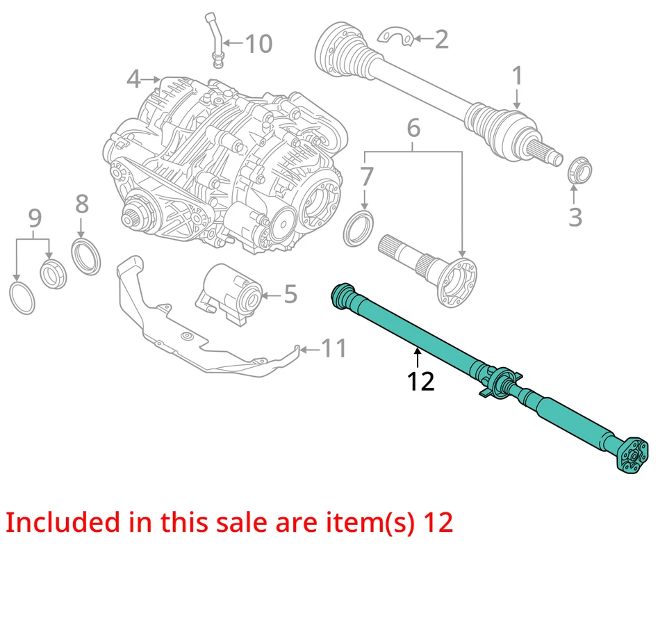 Rear Drive Shaft 4.4L Twin Turbo Fits 15-19 BMW X6M , 26107850370 Foto 3 de 4