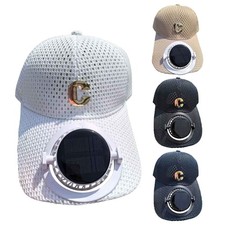 Solar Fan Hat USB Charging Fan Sunshade Baseball Cap 3 Speed Fan Outdoor Summer
