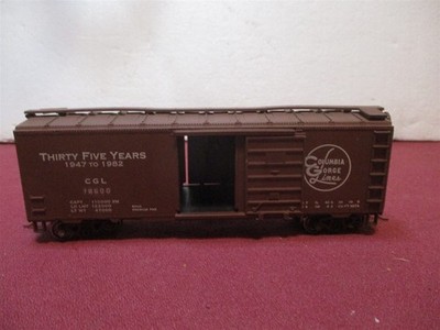 HO 35th Anniversary Columbia Gorge Lines CGL 1800 Box Train Car Railroad Kadee