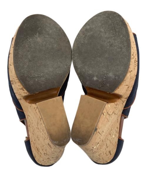 Yves Saint Laurent sandali tacco alto blu navy