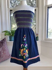 Vintage Embroidered Sun Dress VaVa By Joy Han Size Small