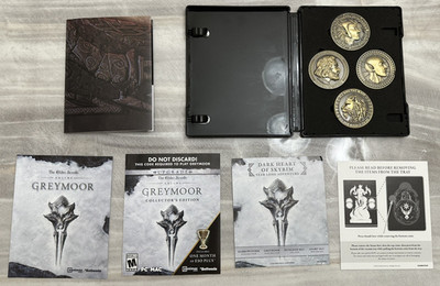 The Elder Scrolls Online: Greymoor Steelbook case, Collectible Coins & Game Map 