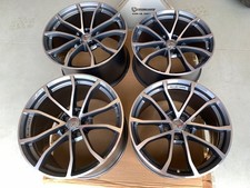 Gm Gunmetal W Mach Face C7 Grand Sport Corvette Wheels 19x10 20x12 2015-2019 Z06