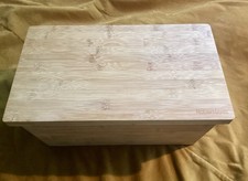 Cubo de pan/tabla de cortar de bambú macizo Robert Dyas TOTALMENTE NUEVO