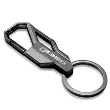Ford F-350 Topographic Black Carabiner Style Snap Hook Metal Key Chain
