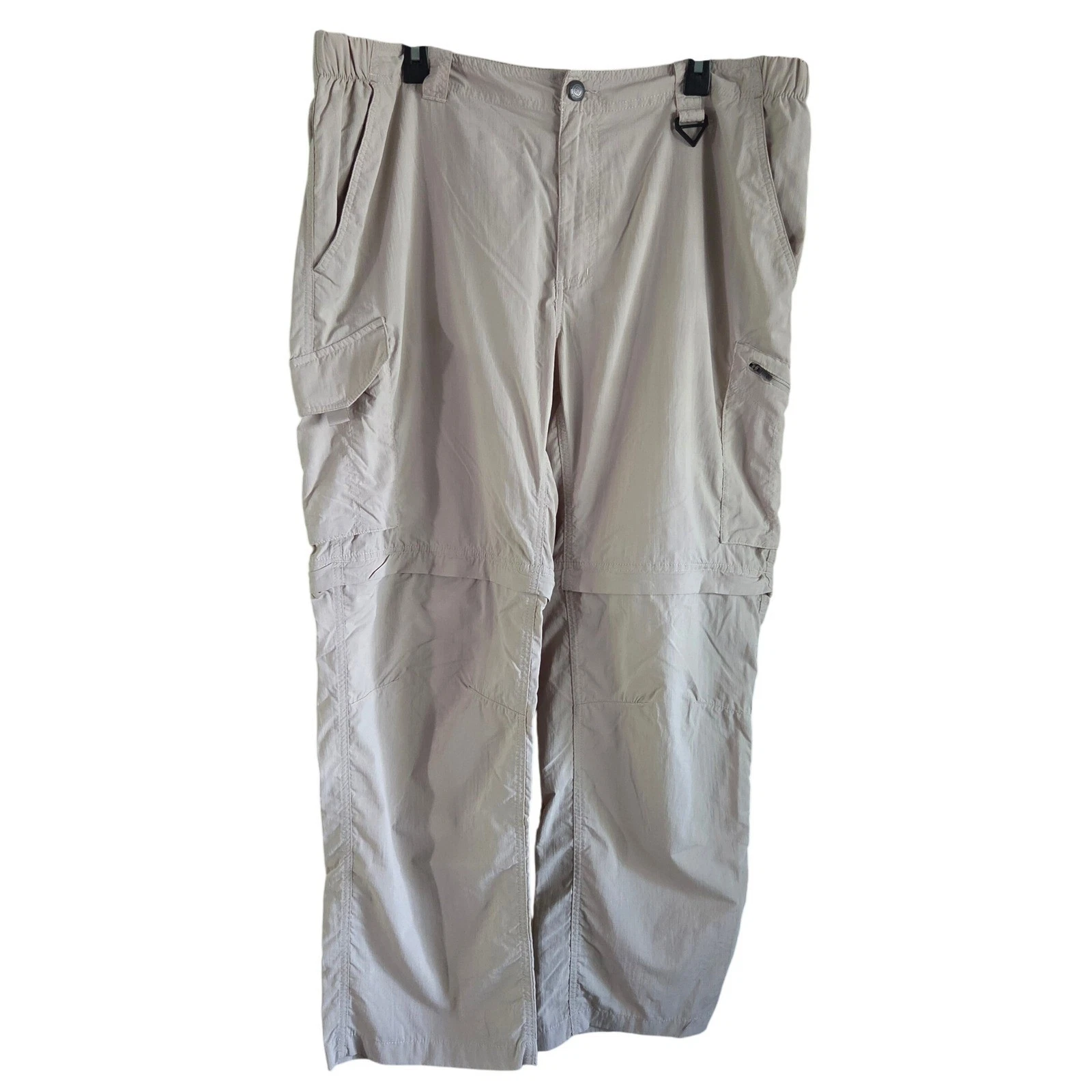 Columbia PFG Mens 40x30 Tan Silver Ridge Convertible Cargo Pants Zip Off Shorts