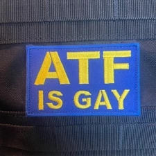 ATF is G*Y Funny Tactical American Morale Patch Hook and Loop Backing 3x2 Inch