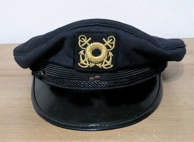 Vintage 1960's Navy Captain Hat: The SKIPPER Uniform Cap Size 7 1/2