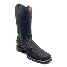 The Western Shops Men’s Leather Square Toe Western Boot With Embossed Crocodile