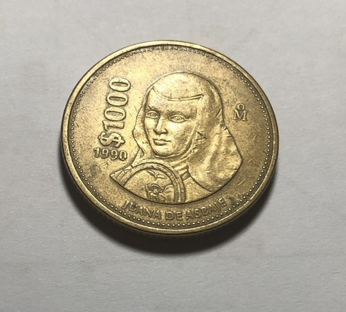1990 MEXICO $1000 Pesos Nice Bronze - Picture 3 of 3