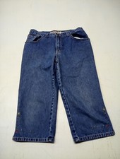 Second Generation Capri Jeans Embroidered Denim Womens Size 13 USA Made