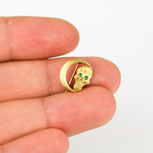 Pin de oro 10k Purdue Order of the Skull and Crescent muy raro - Imagen 4 de 4