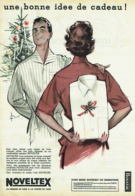 advertising 0121 956 Noveltex shirt men good idea gift Boussac