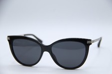 NEW JIMMY CHOO AXELLE/G/S DXFIR BLACK GLITTER AUTHENTIC FRAMES SUNGLASSES 56-16
