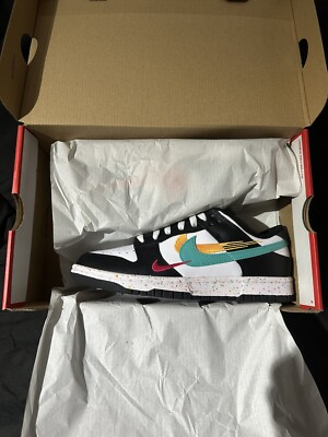 Nike Dunk Low Multi-Swoosh Lunar New Year Panda Washed FD4623-131 Size 8 W