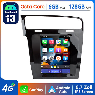 9.7'' Android 13 Autoradio GPS Nav Carplay Für VW Golf VII MK7 2013-2017 6+128GB