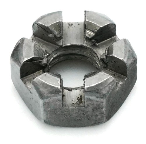 Plain Steel Slotted Hex Nut Carbon Steel Castle Nuts - Select Size & Qty - 第 1/3 張圖片