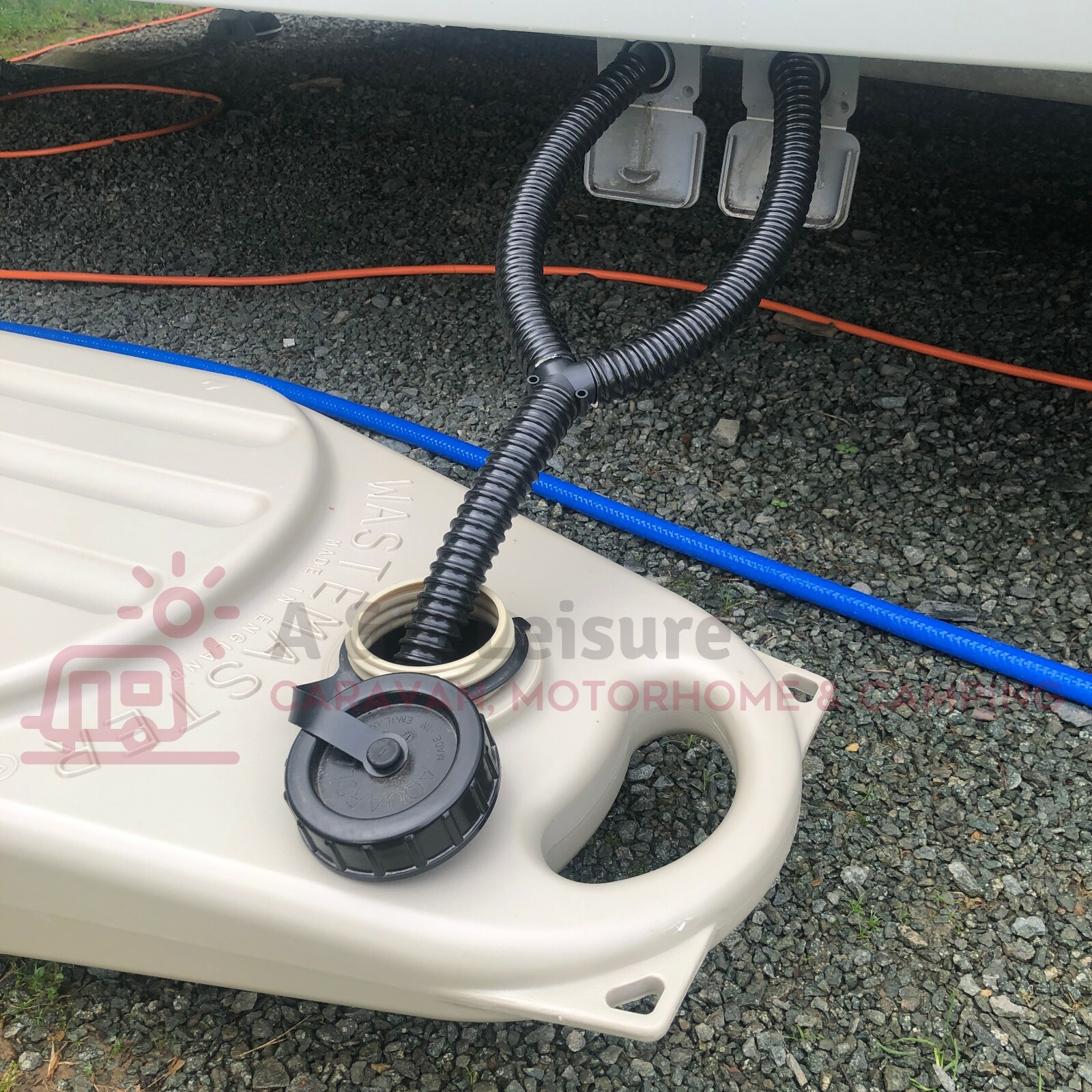 20mm (3/4") ID Waste Water Outlet Y Hose Connector Pipe Caravan