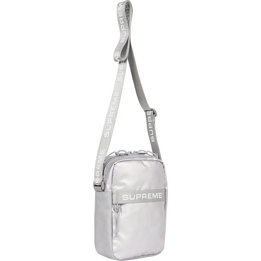 Supreme 22FW Shoulder Bag Silver in Hand