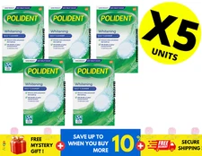 POLIDENT Denture Cleanser Whitening Micro Clean Anti-Bacteria 36 Tablets ( X 5 )