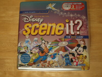 Disney Scene It? Deluxe Edition 100% COMPLETE Game 2005 W/Collectors Tin