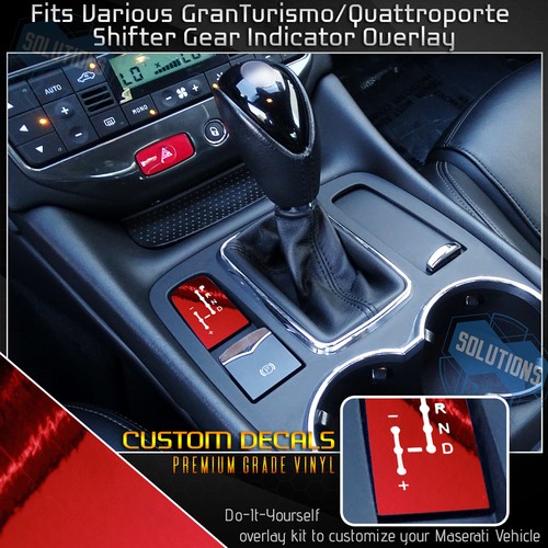 For Maserati Granturismo Quattroporte Gear Shifter Indicator Decal Chrome Vinyl - Picture 13 of 15