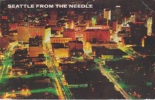 Night Aerial View-Downtown SEATTLE, Washington