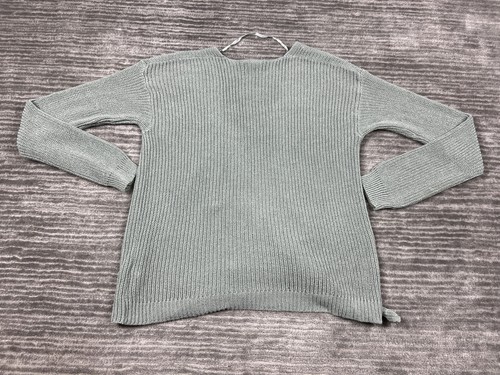 Cato Sweater Womens Large Green Cardigan Open Front Acrylic Blend RIbbed - Picture 9 of 12