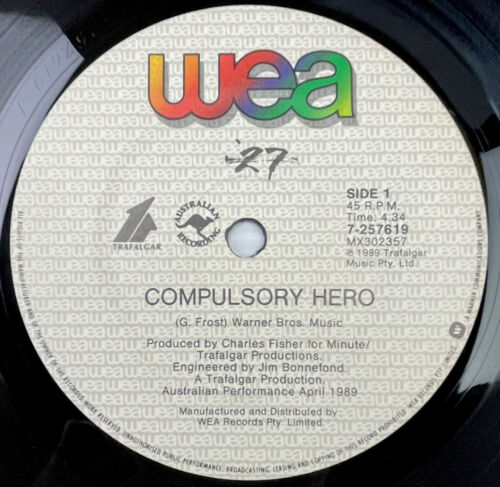 1927 Compulsory Hero / PropagandaMachine Vinyl Record 7” 45RPM 7-257619 wea 1989 - Afbeelding 1 van 12
