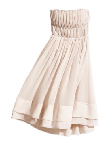 H&M CONSCIOUS RARE CHIFFON DIAMANTE PROM PARTY DRESS UK 6 EU 32 US 2 XS BNWT