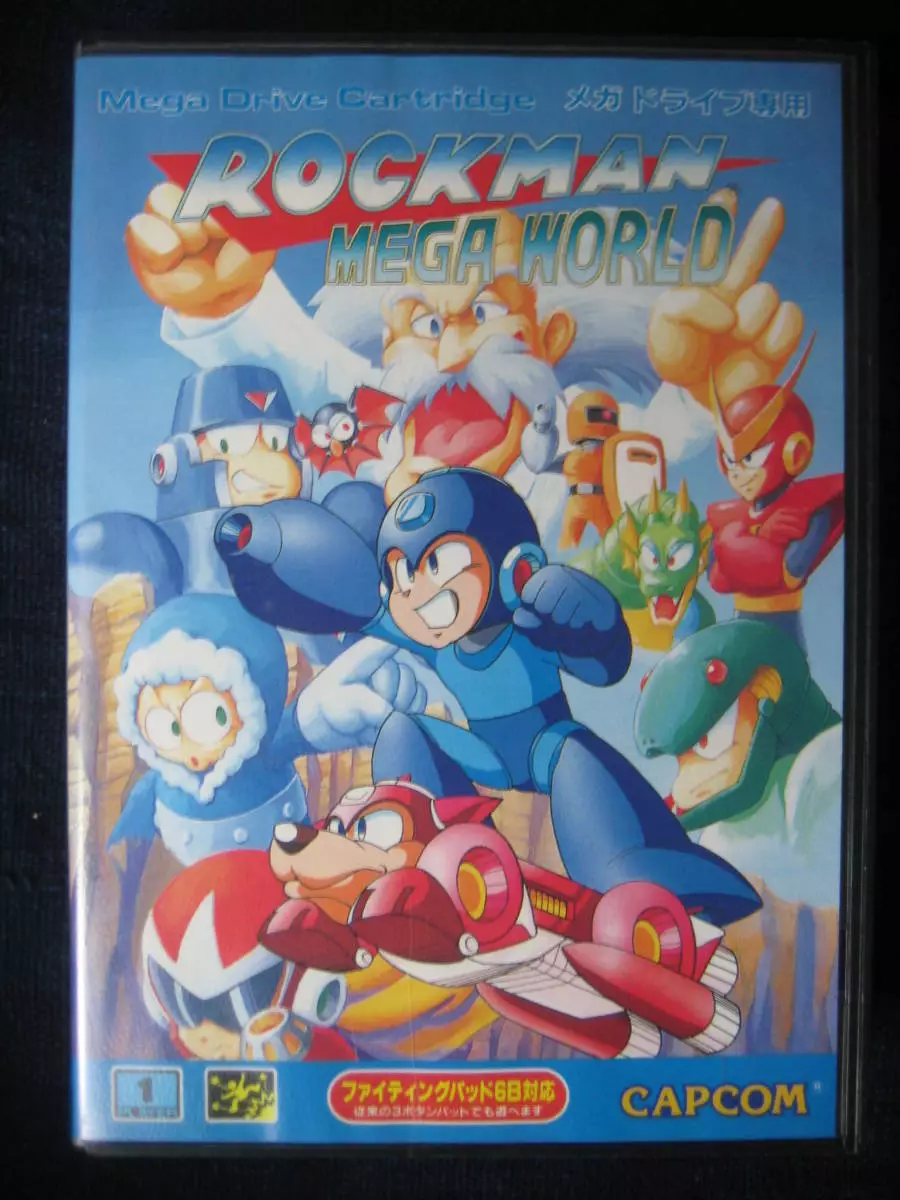 Rockman Mega World Megaman Genesis Megadrive Capcom Sega With Box