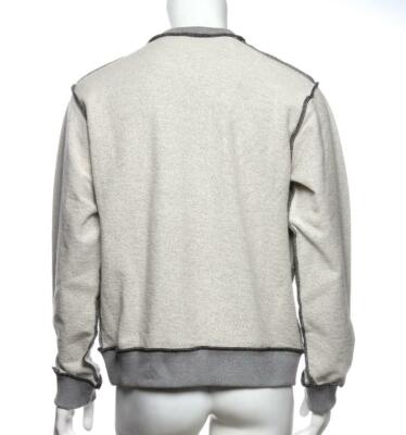 J.W.ANDERSON Mens Grey Cotton Inside-Out Logo Sweatshirt