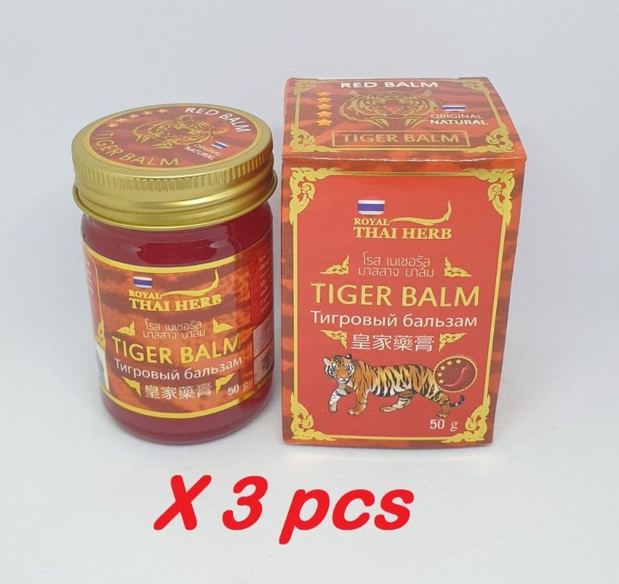 3 x 50 g bálsamo masaje tigre rojo alivio del dolor envío gratuito natural