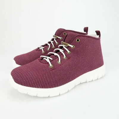 Zee Alexis Kerrigan Womens Red Burgundy High Top Bungee Lace Sneakers Size 6