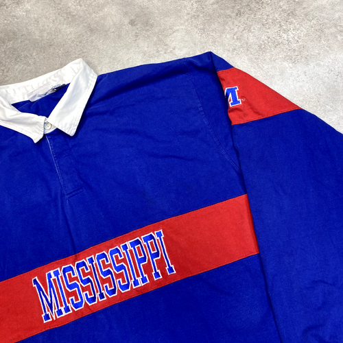 Varsity Classics Rugby Shirt Mens 2XL USA Vintage Sports Polo Top, Blue - Picture 2 of 11