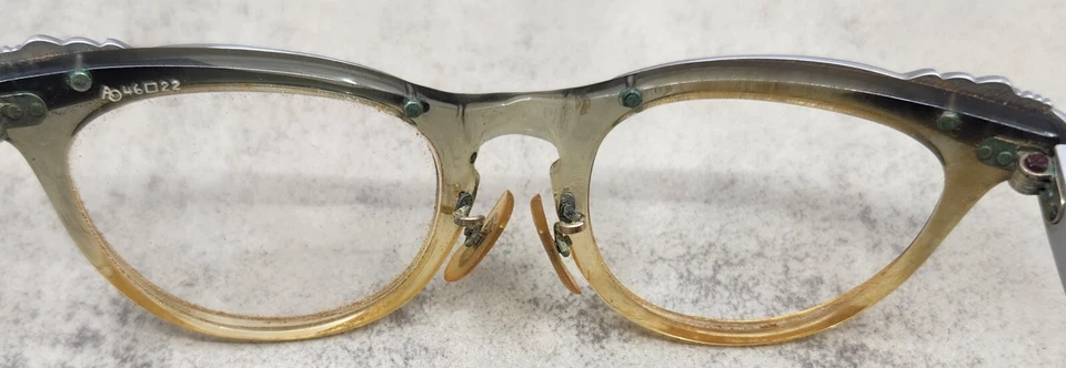 Gafas de gato vintage American Optical AO 5 1/2 46-22 para mujer Foto 4 de 4