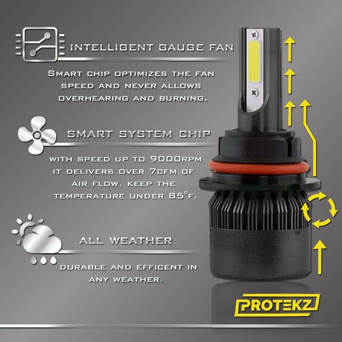 LED C-HR 2018-2019 Headlight Kit 9012 HIR2 6000K White CREE Bulbs Hi/Low Beam - Bild 5 von 10