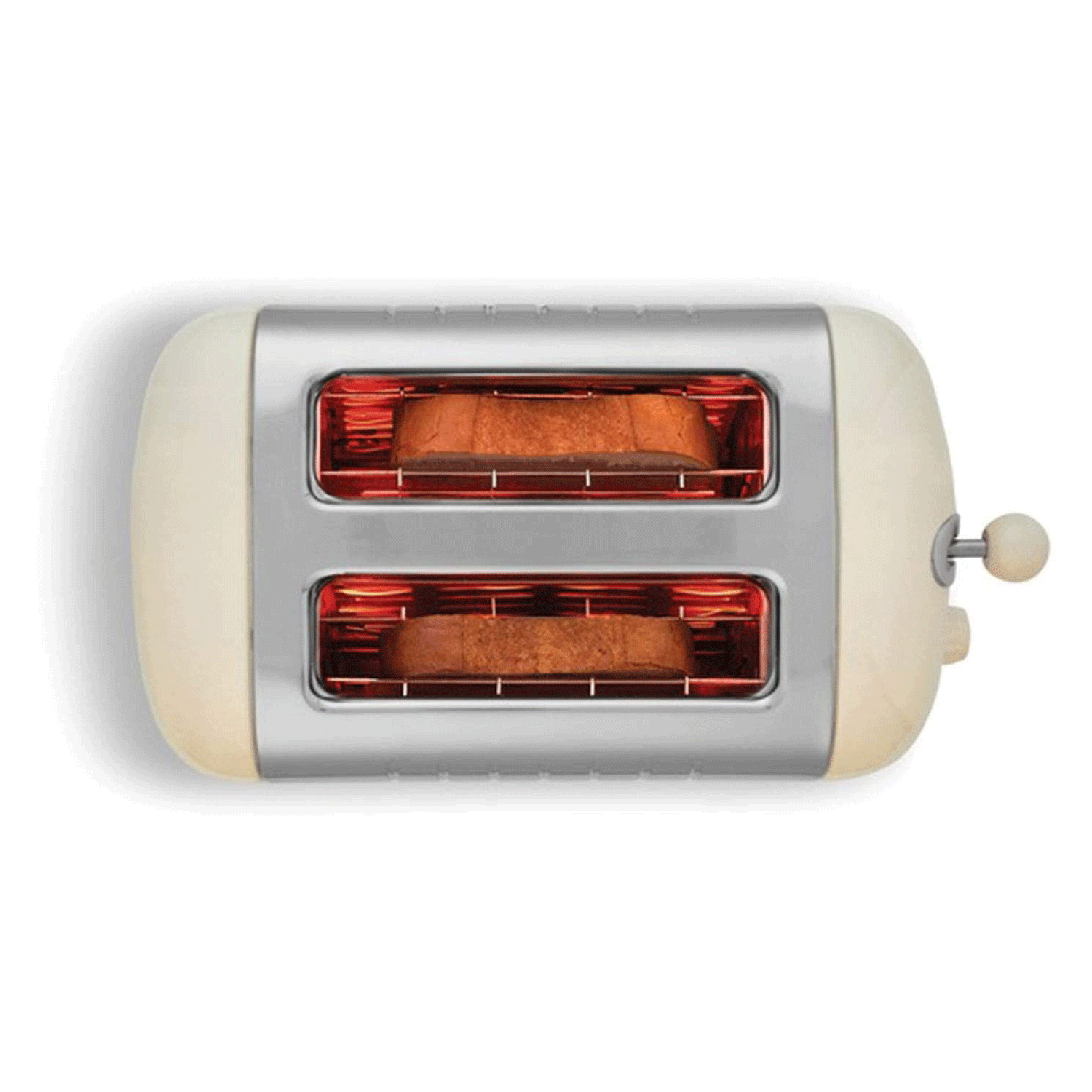 Dualit Lite 2Slot Toaster 1.1 kW, 1100W Stainless Steel, Cream/Gloss