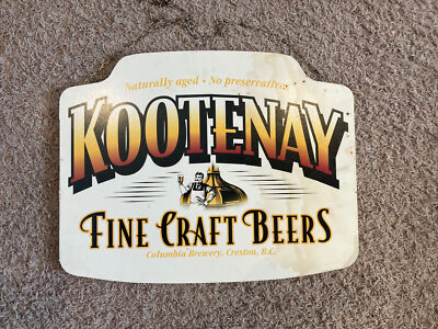 Kootenay Fine Craft Beers Particleboard Wood Hanging Double Sided Sign