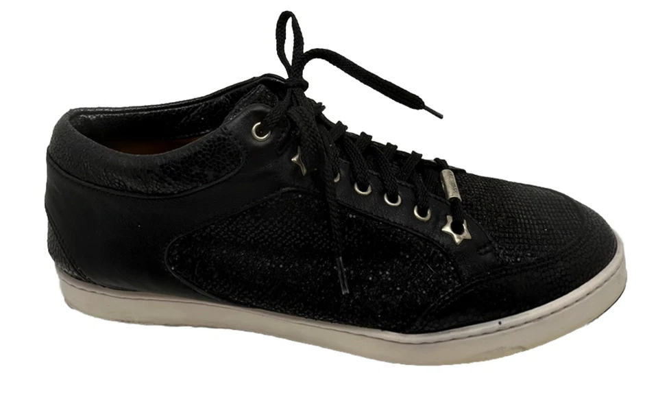 Jimmy Choo ,diamond leather Trainers ,black,women’s shoes, Size 9 1/2 M - Image 2 of 4