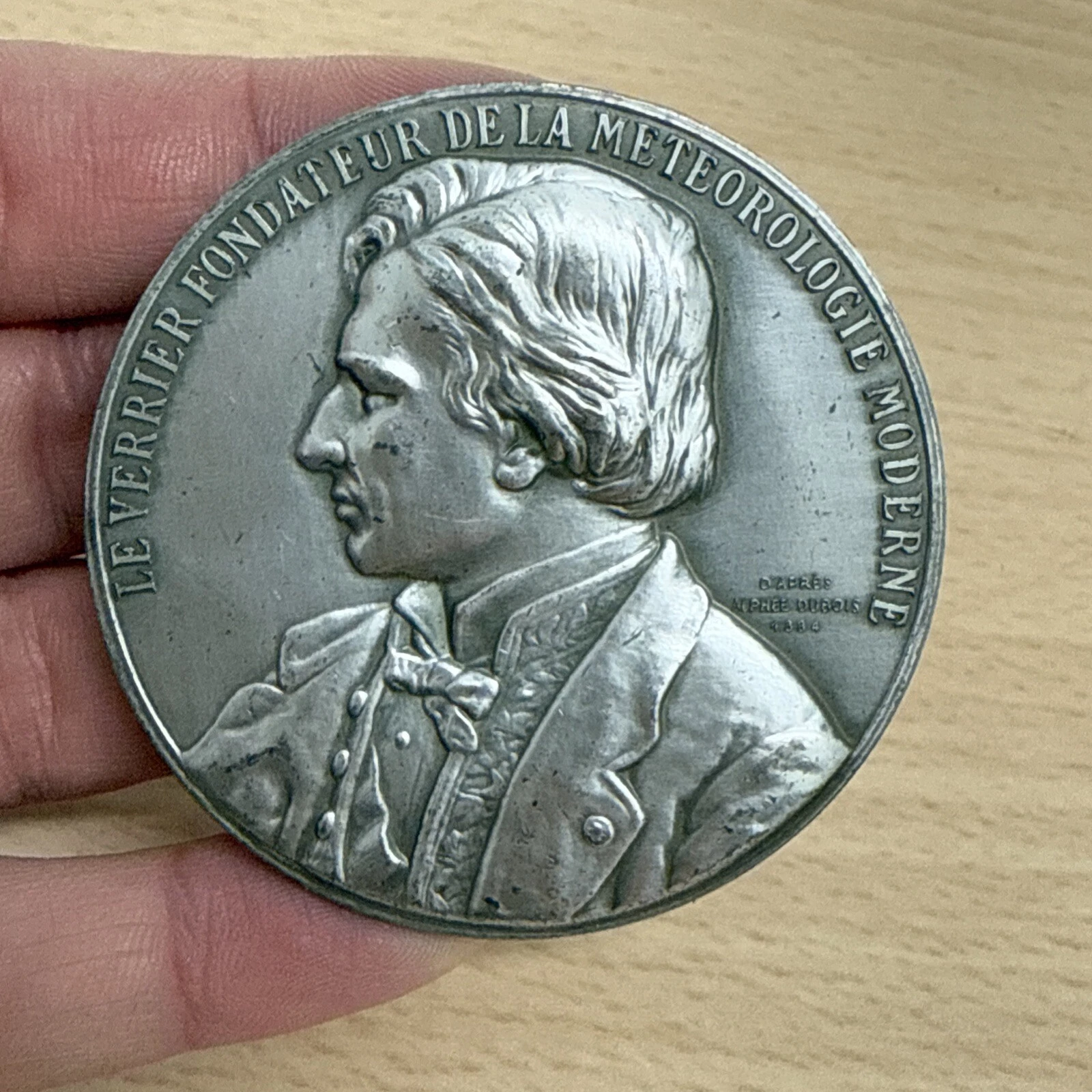 Médaille Le Verrier Fondateur De La Météorologie Moderne En Bronze 1968 